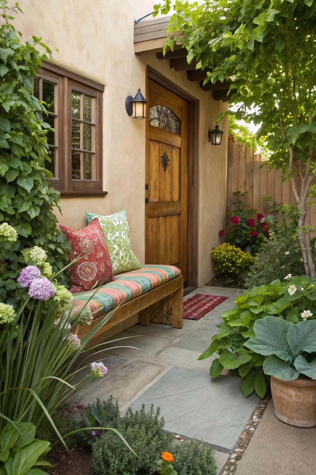 A cozy seat offering a perfect place to pause and relax.