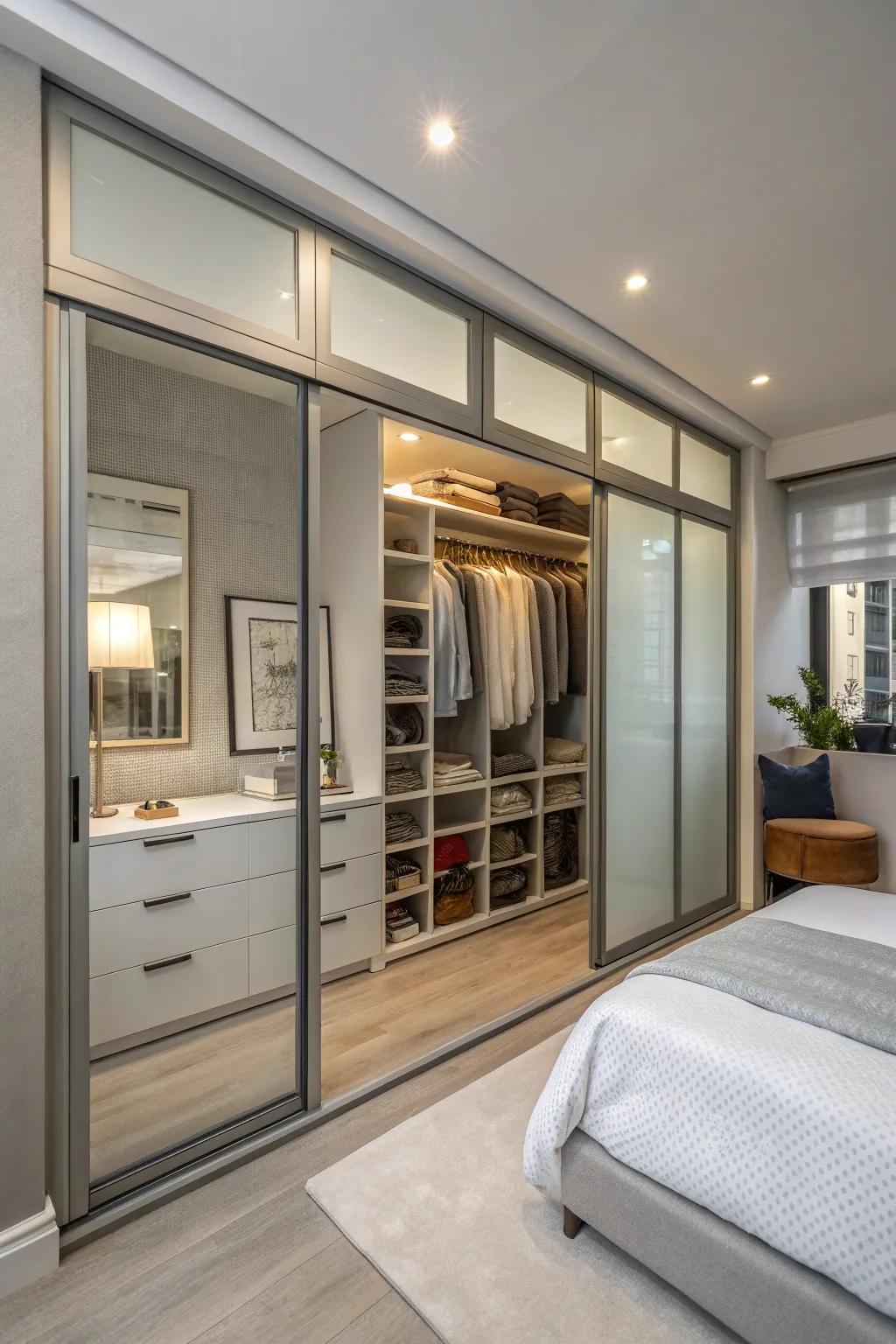 Well-organized integrated storage.
