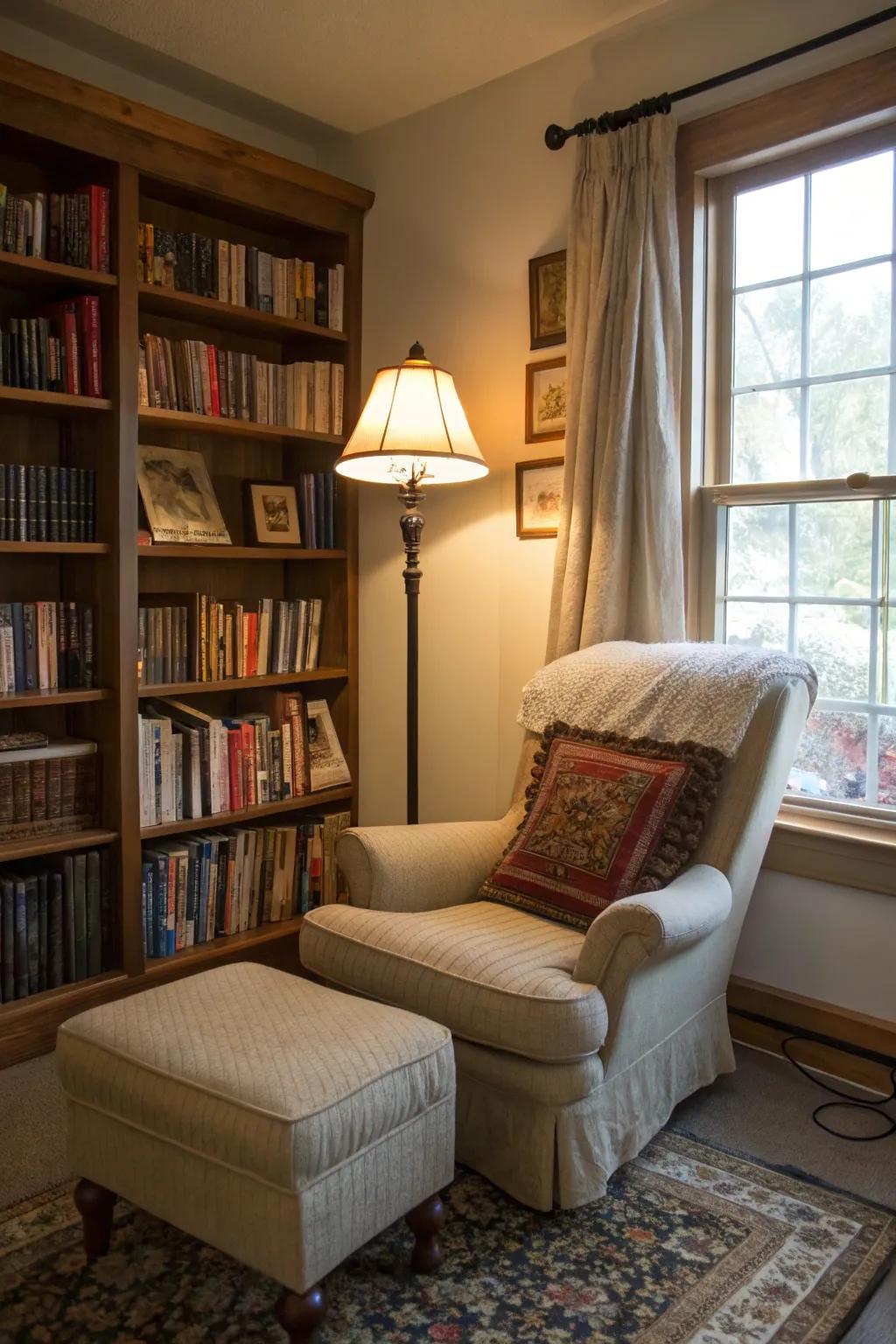 The right illumination is essential for creating a welcoming reading atmosphere.