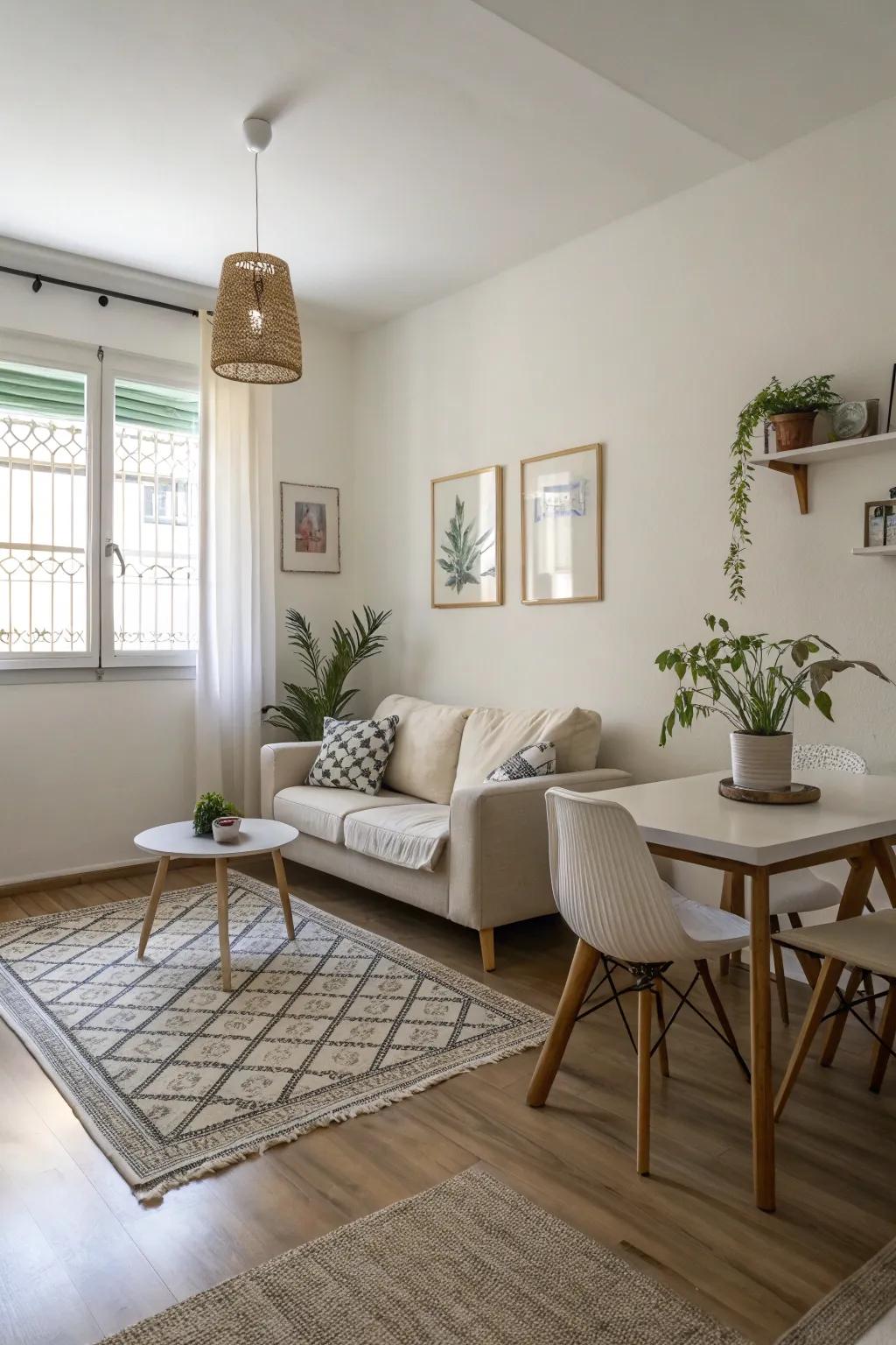 A minimalist design keeping a feeling of openness and order.