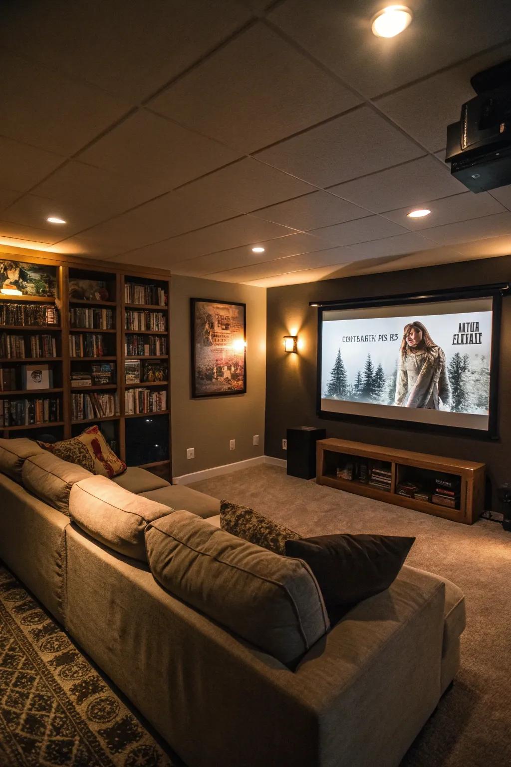 With dimmable lights, create the ideal atmosphere for movie night.