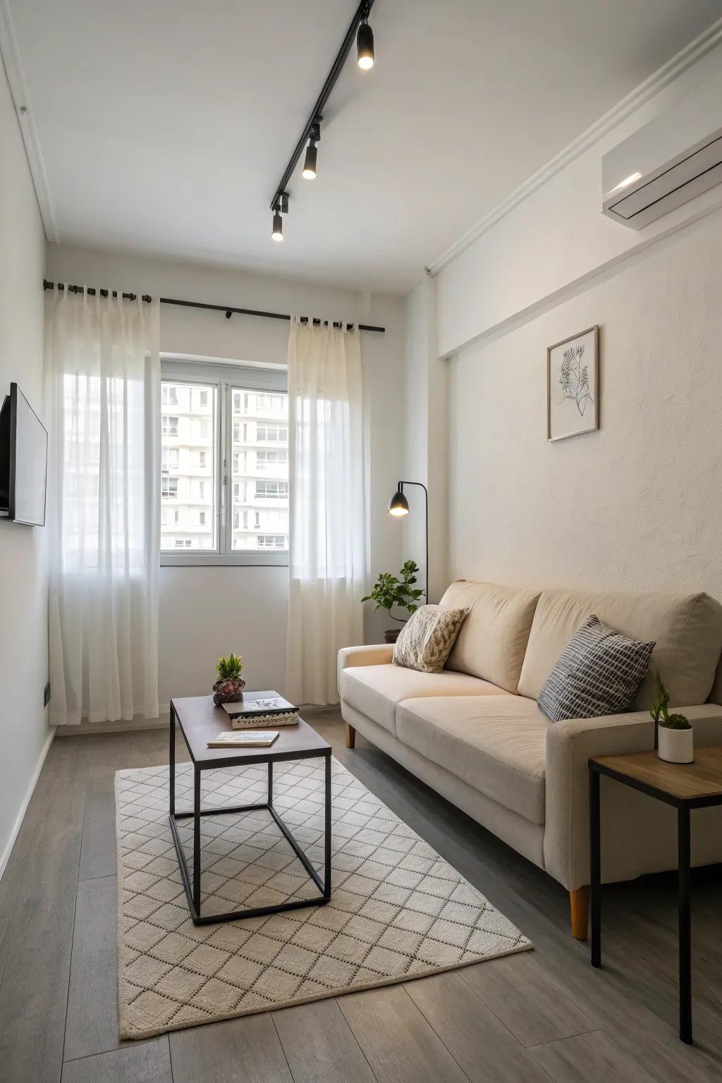 Adopting a minimalist approach is essential for maintaining clarity in small areas.