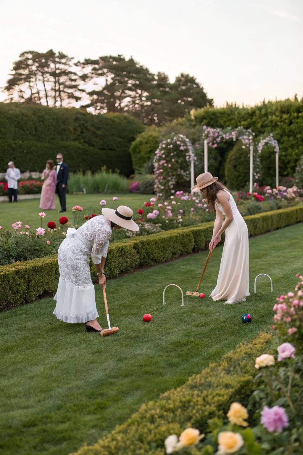 Add a playful touch with classic lawn games.