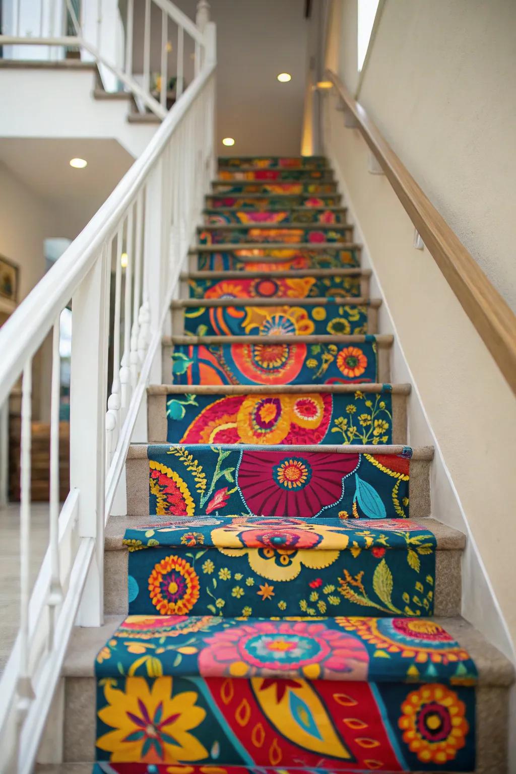 Incorporate style and coziness using a gorgeous stair runner.