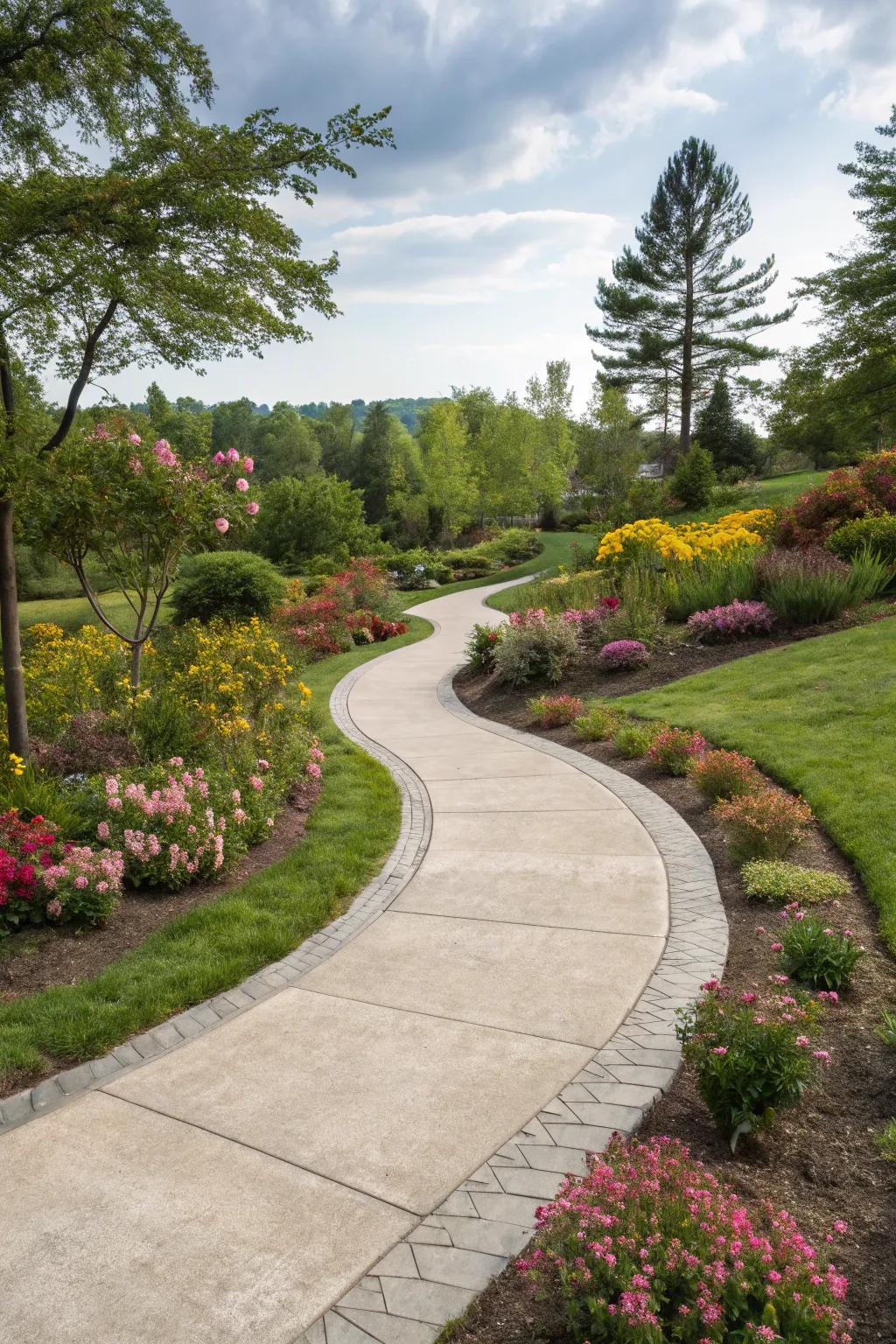Encourage exploration with a beautifully sweeping walkway.