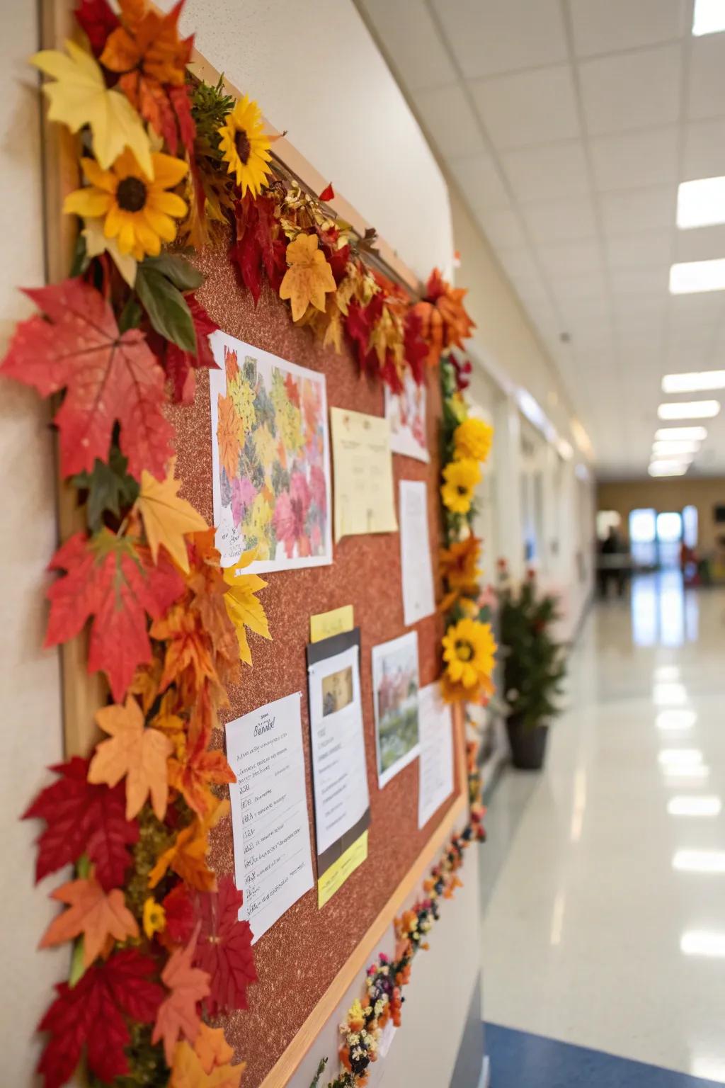 Festive decorations add a fresh touch to the board.