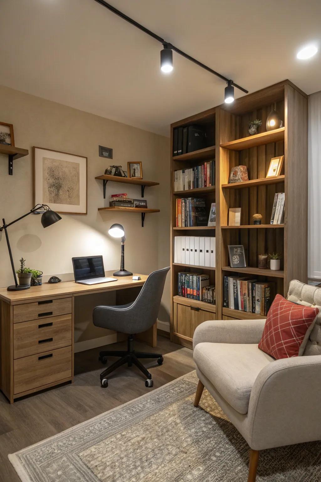 Intelligent lighting enhances both focus and comfort.