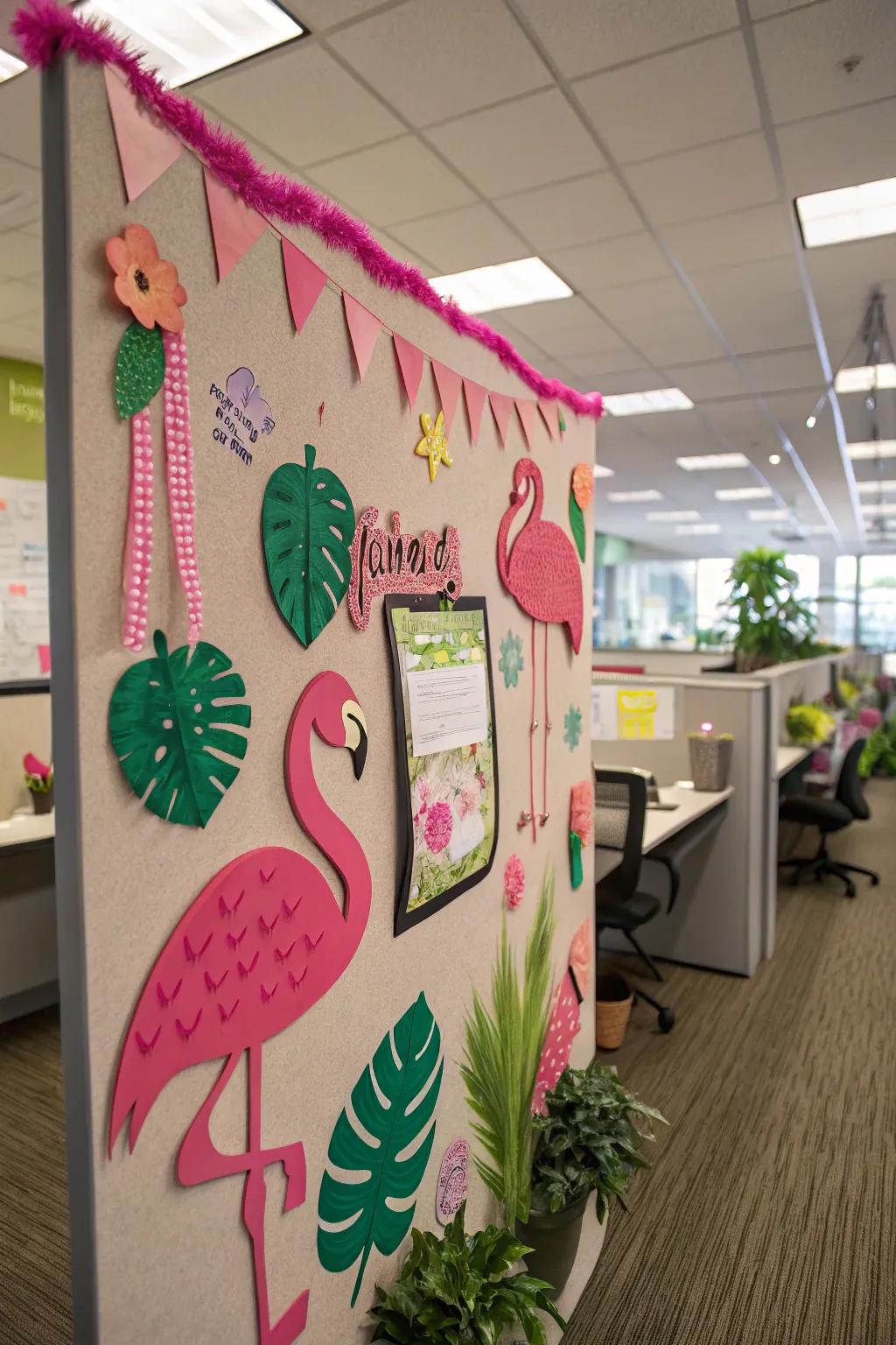 Bring a touch of whimsy to your board with a flamingo fiesta theme.