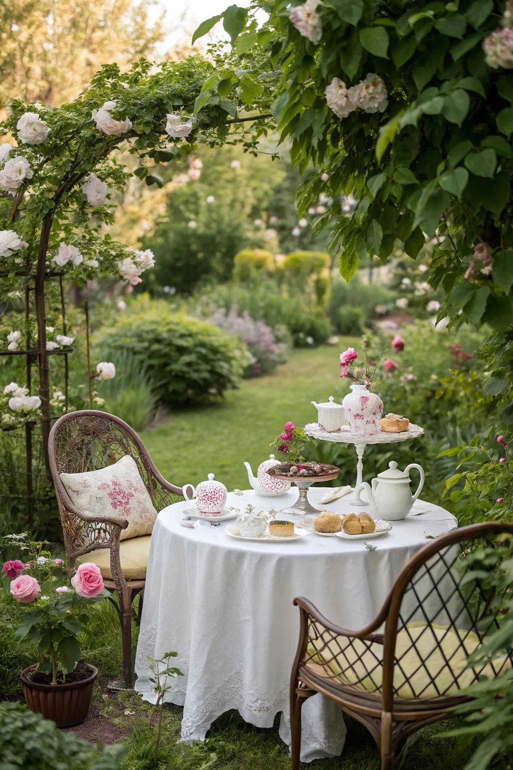 A garden social gathering brings beauty and peace to a Sweet 16 celebration.