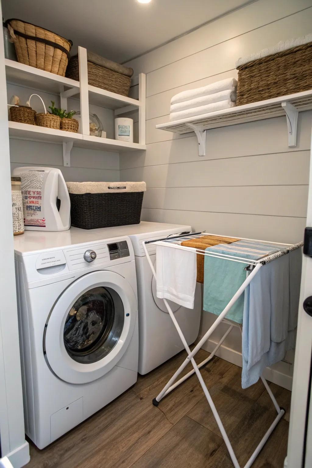 Laundry solutions designed to save space in a compact home