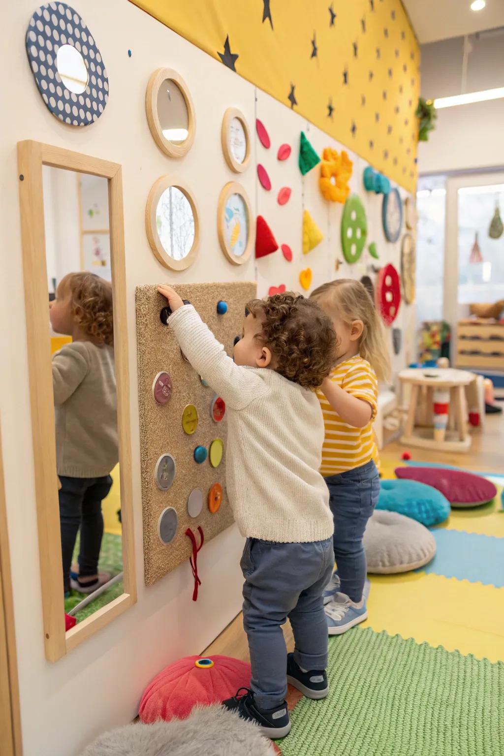Involve the senses with a dynamic sensory wall.