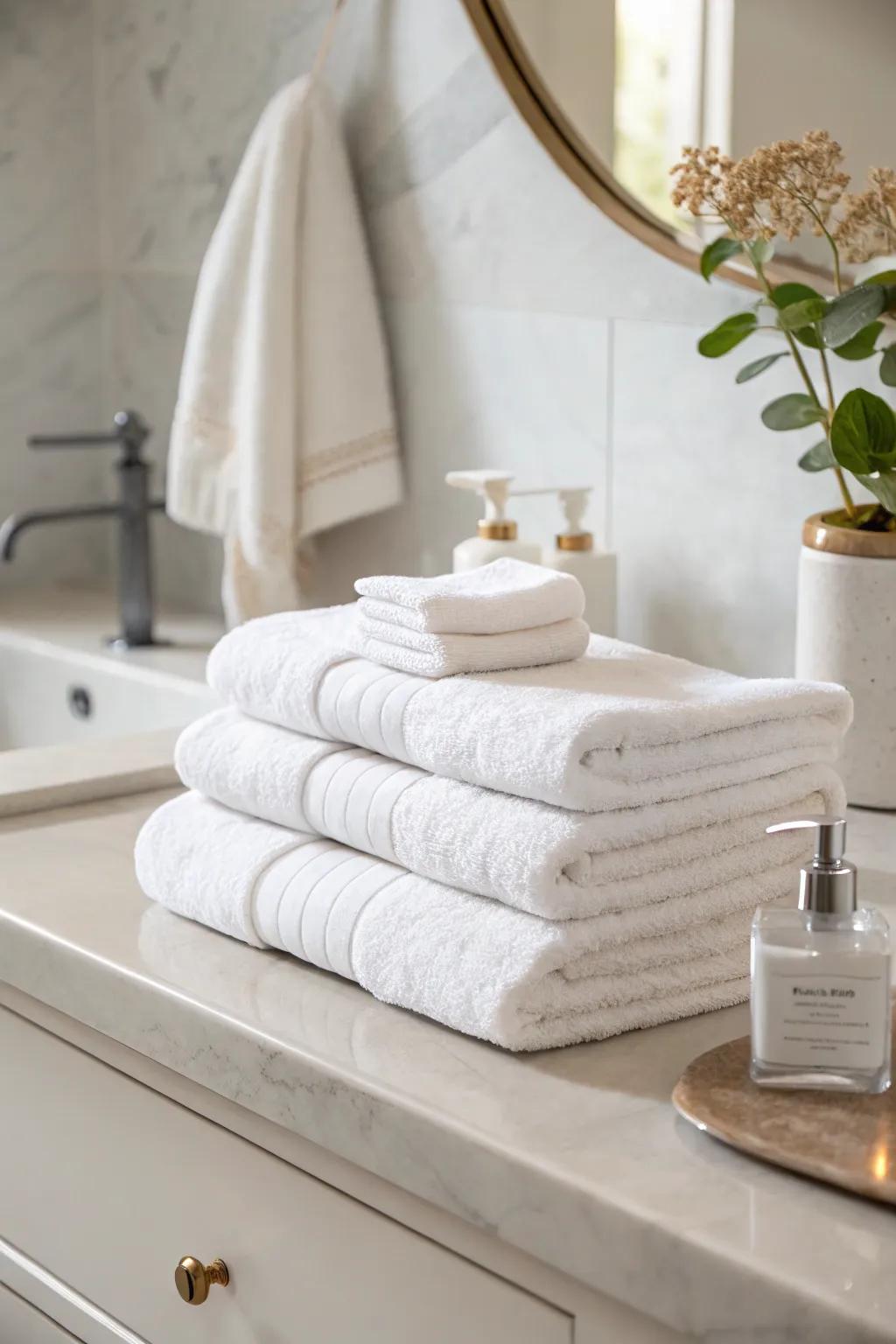 Accomplish balance using classic triple-layered textiles.