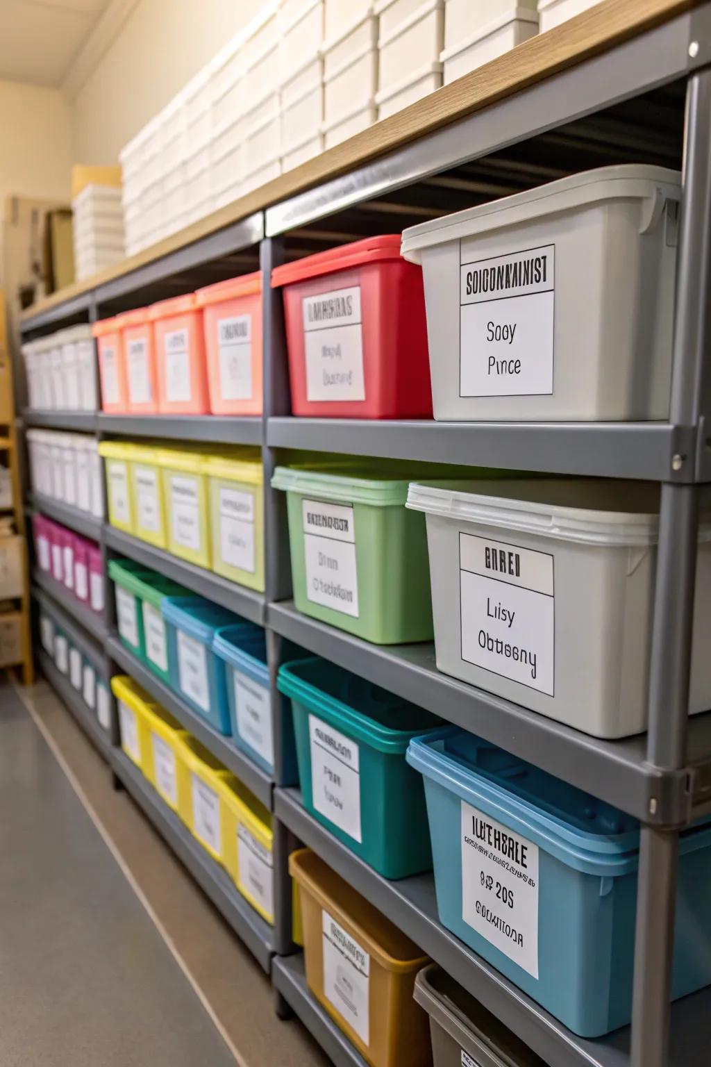 Labels assist in maintaining toy storage, organized and simple to oversee.