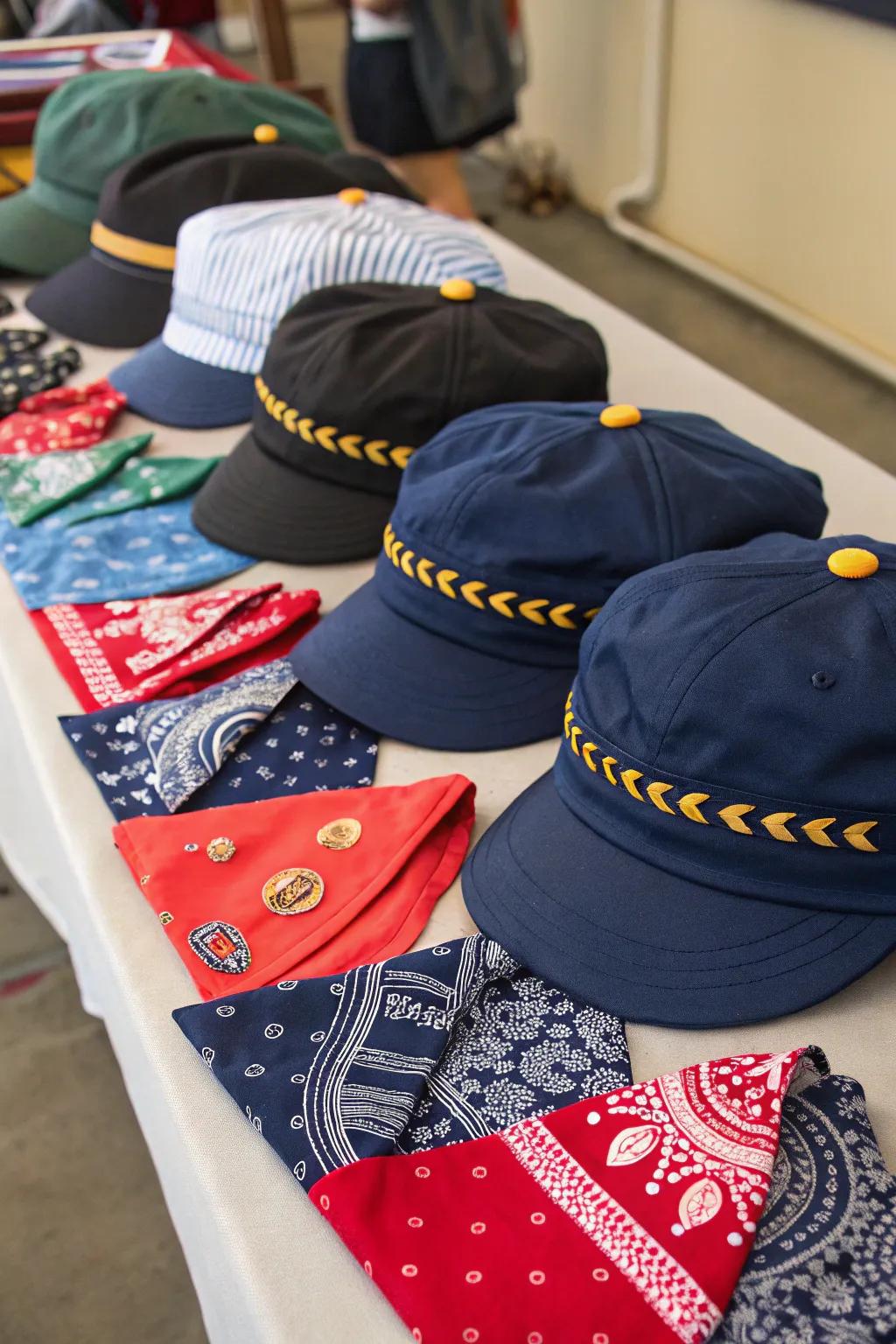 Conductor headwear and scarves constitute excellent celebration attire.