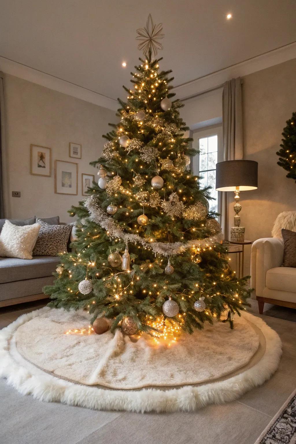 Luxurious faux fur infuses sophistication and coziness into your festive decor.