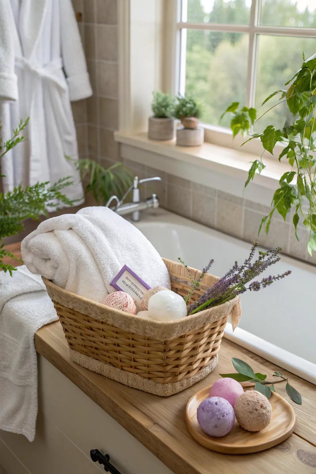 A personal peace oasis thoughtfully packed into a basket.