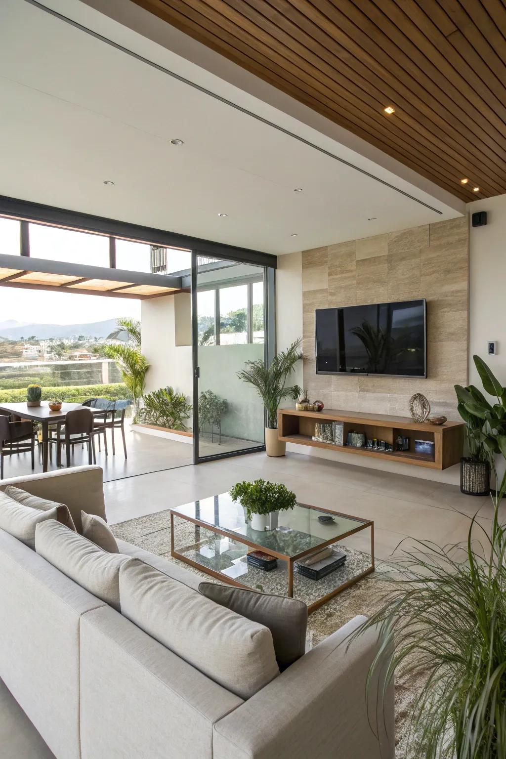 Open living spaces benefit from strategic TV placement.