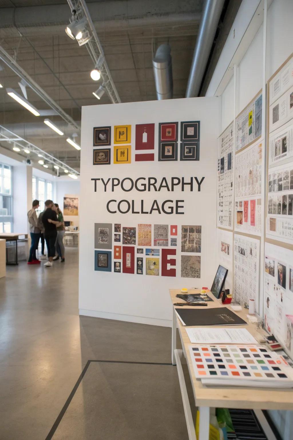 Creative displays stimulate creativity with varied lettering.
