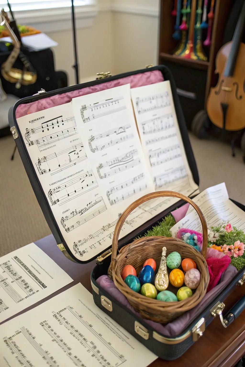 A musical instrument basket for the melody creators.
