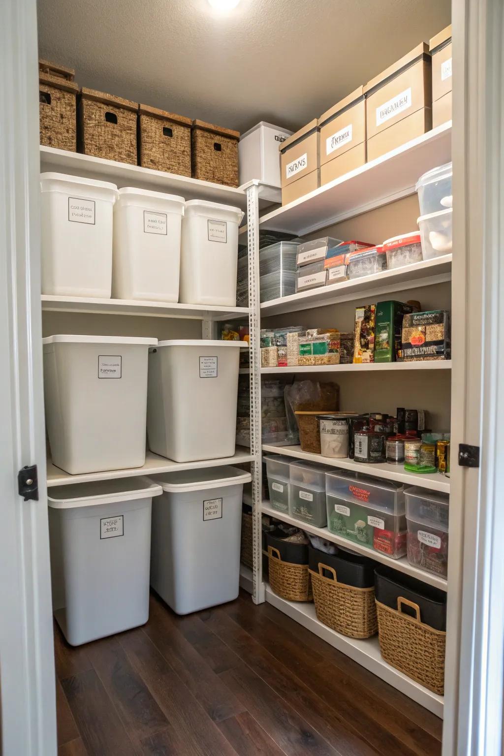 Using high and low spaces makes sure that no area is wasted.