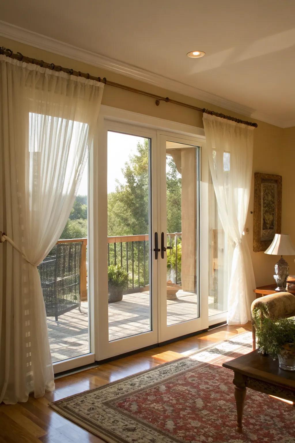 See-through shades beautifully maximize natural light.