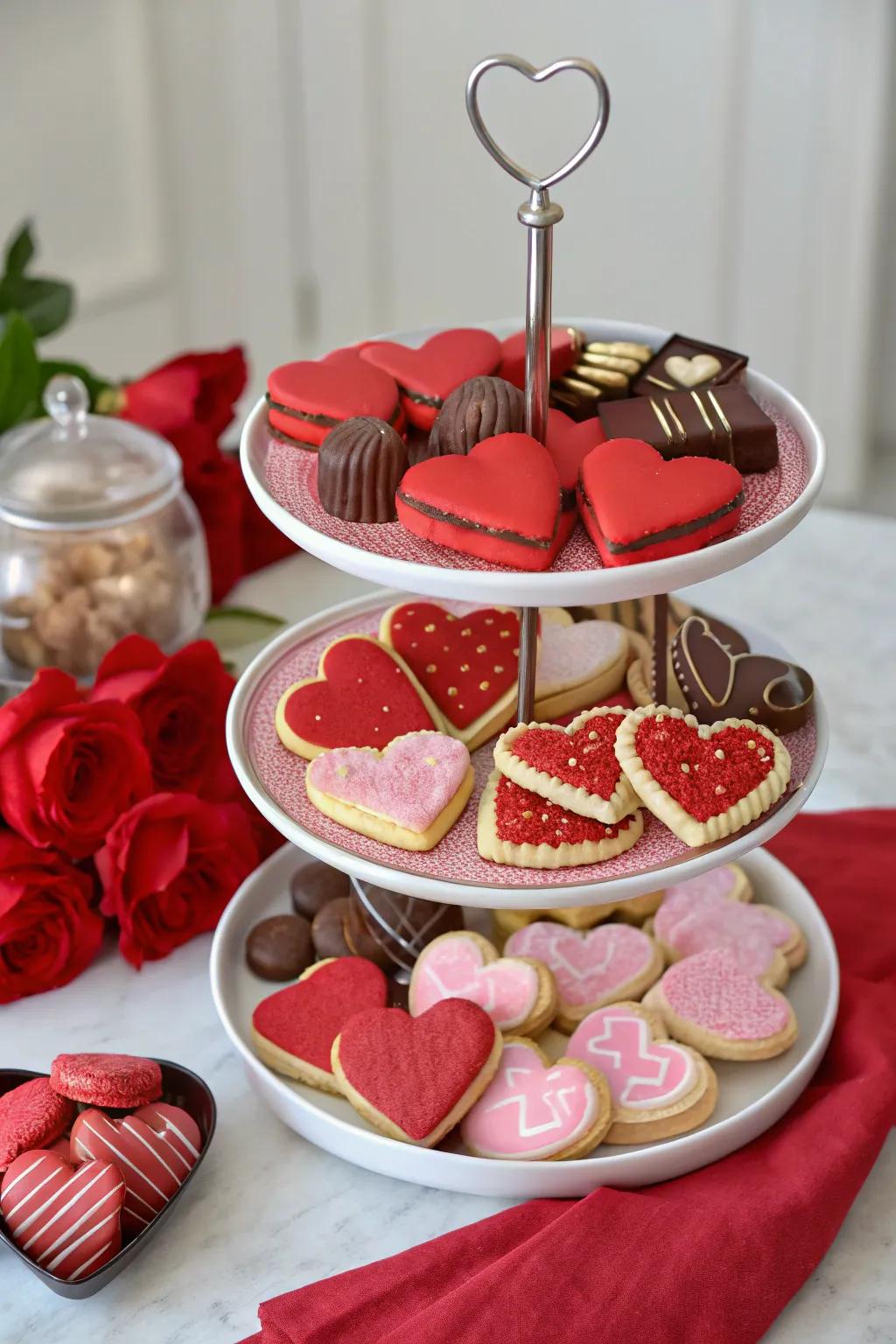 Delightful Valentine's Day dessert station