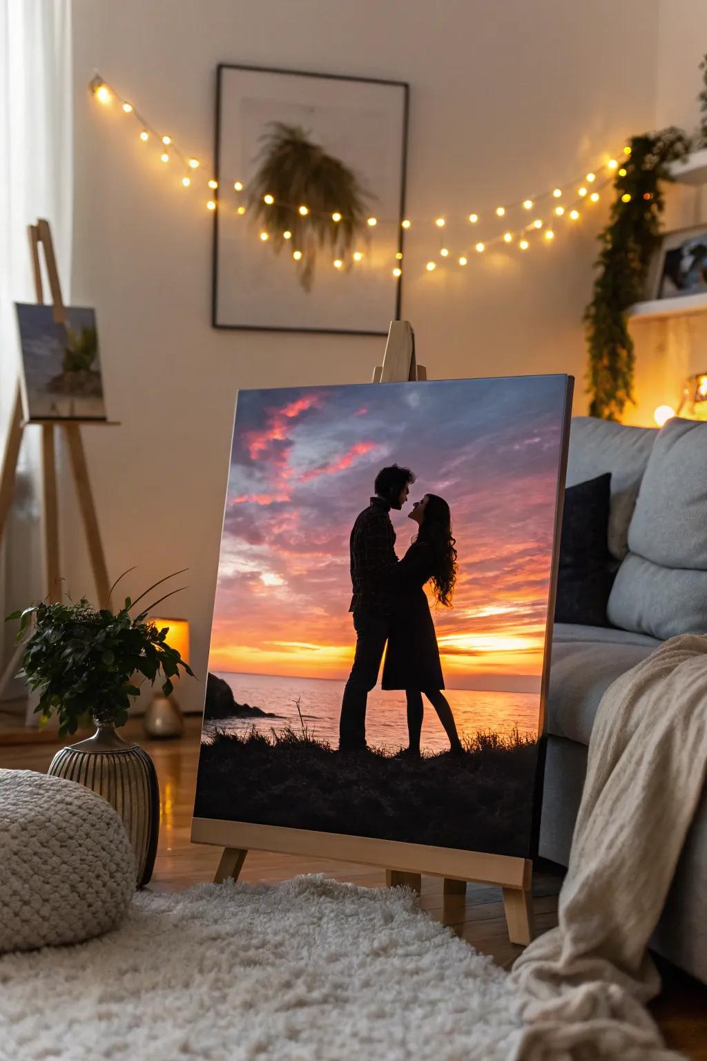 Shapes at nightfall generate a tender atmosphere.