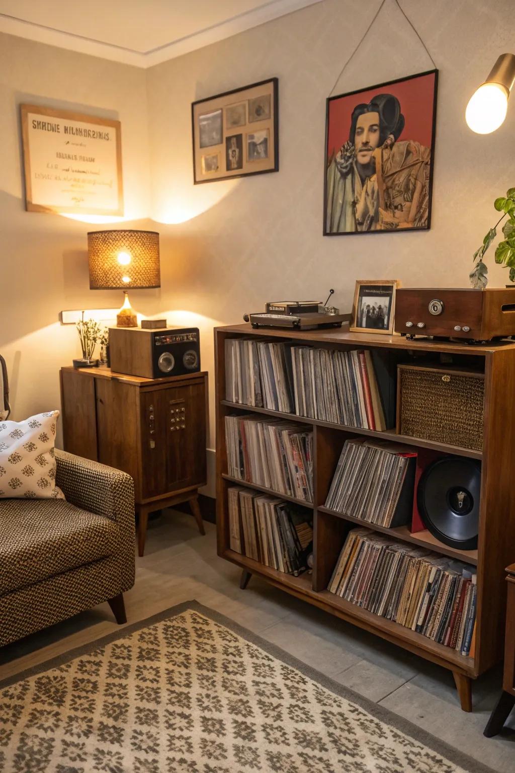 Augment your retro-themed areas with timeless vinyl records.