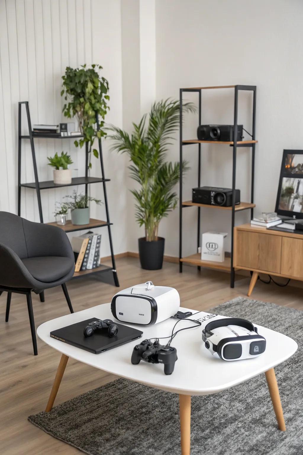 Simplicity is essential for a dedicated and clutter-free VR room.