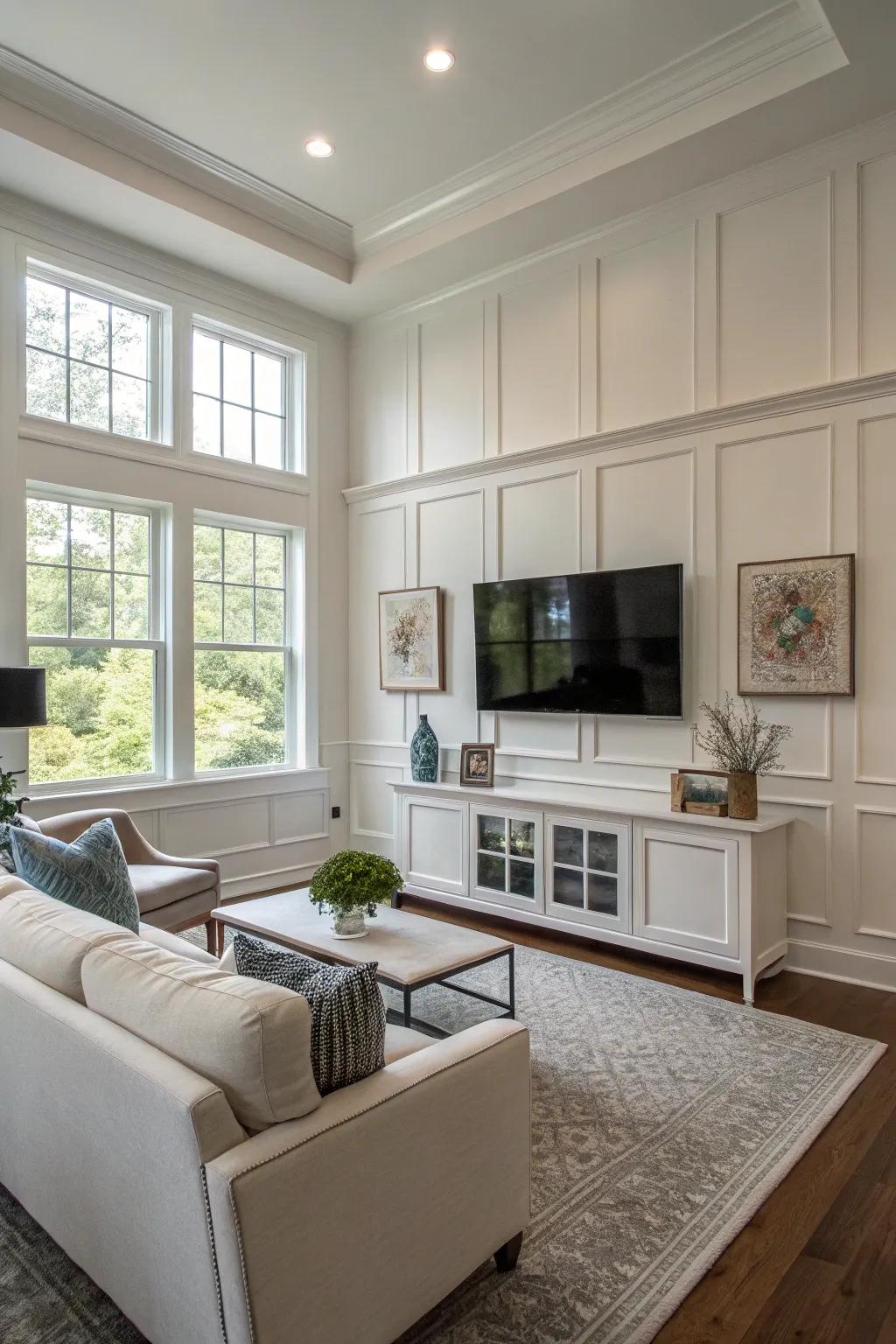 Achieve a sleek, modern look with flat panel wainscoting.