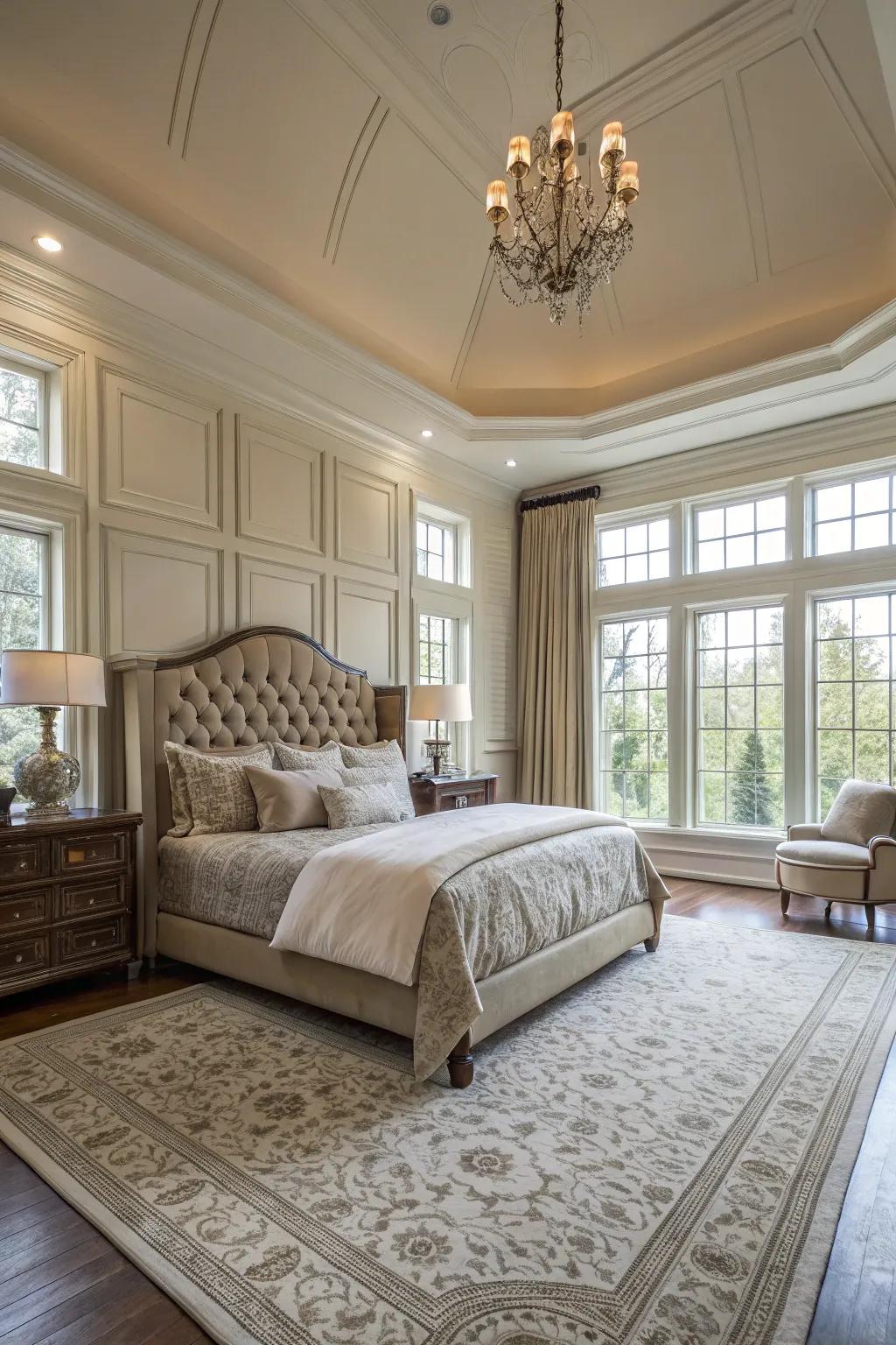 Full-height paneling produces a dramatic effect.