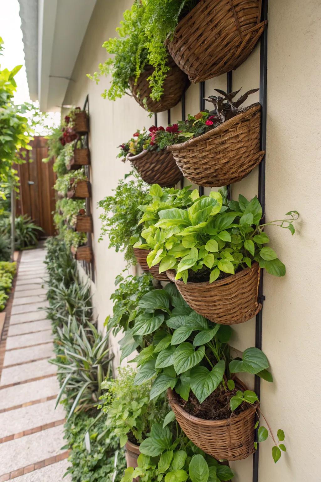 Using vessels as planters brings greenery and life to your design.