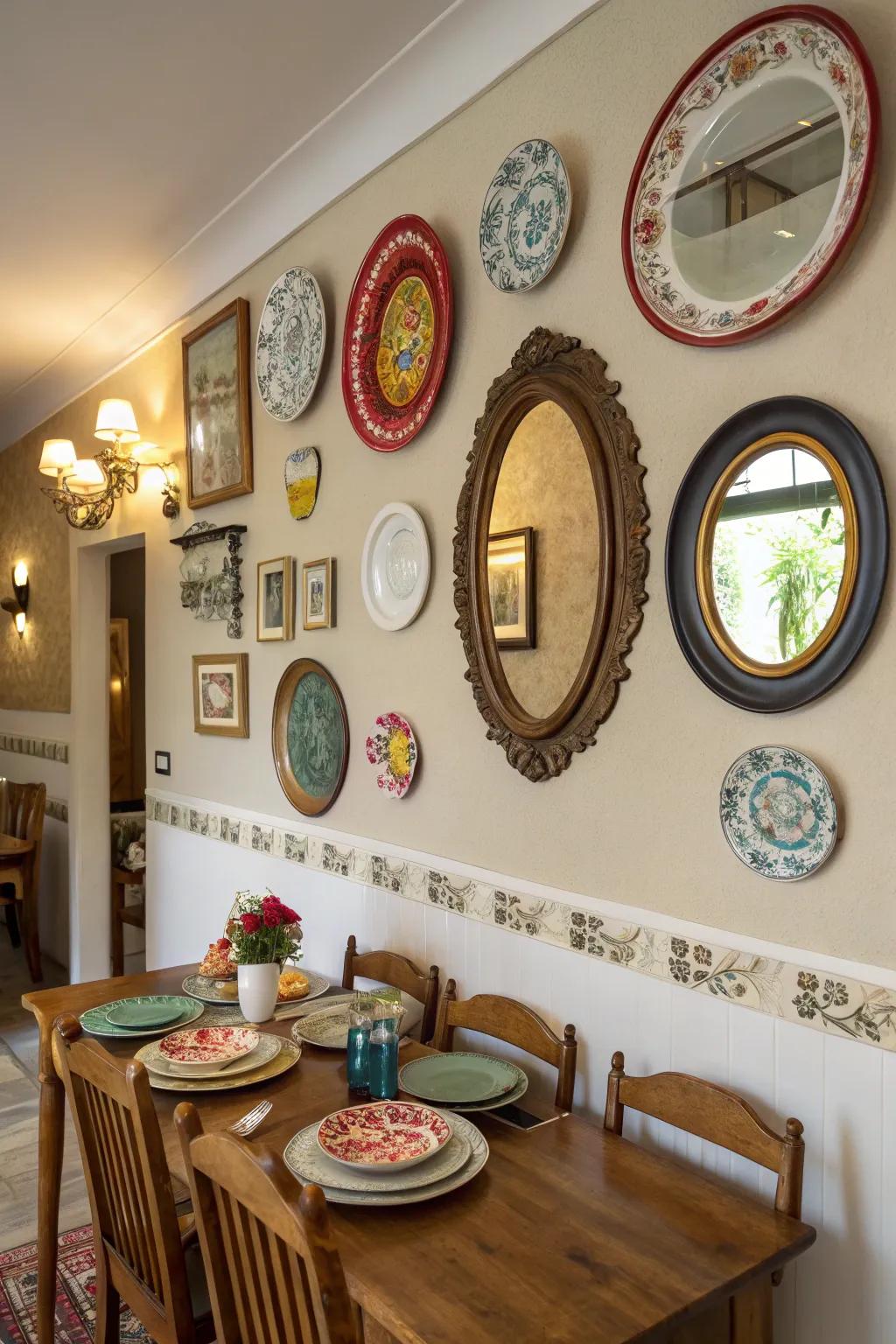 Reflectors and plates produce a sophisticated appearance.