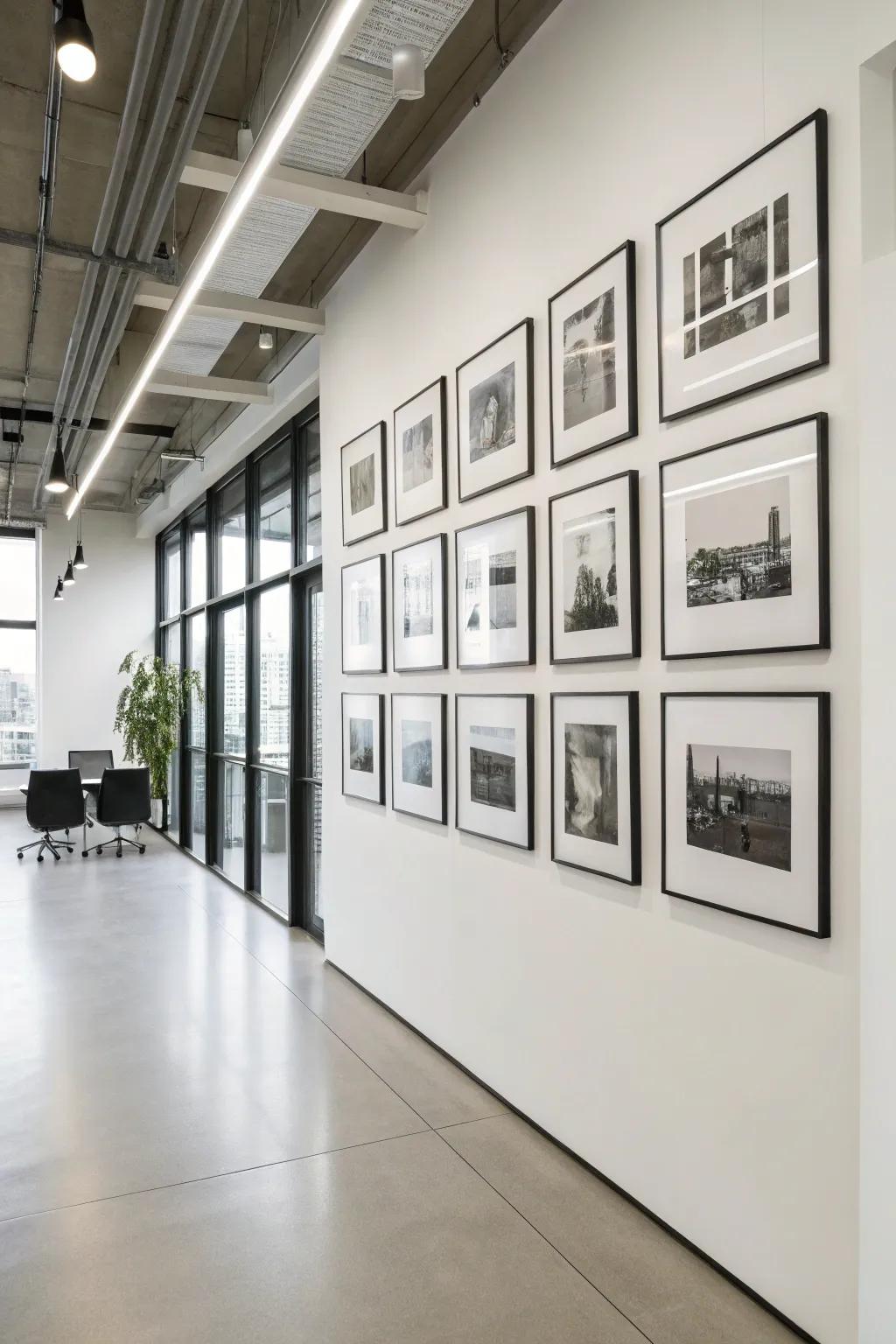 Streamlined image holders for a polished impression.