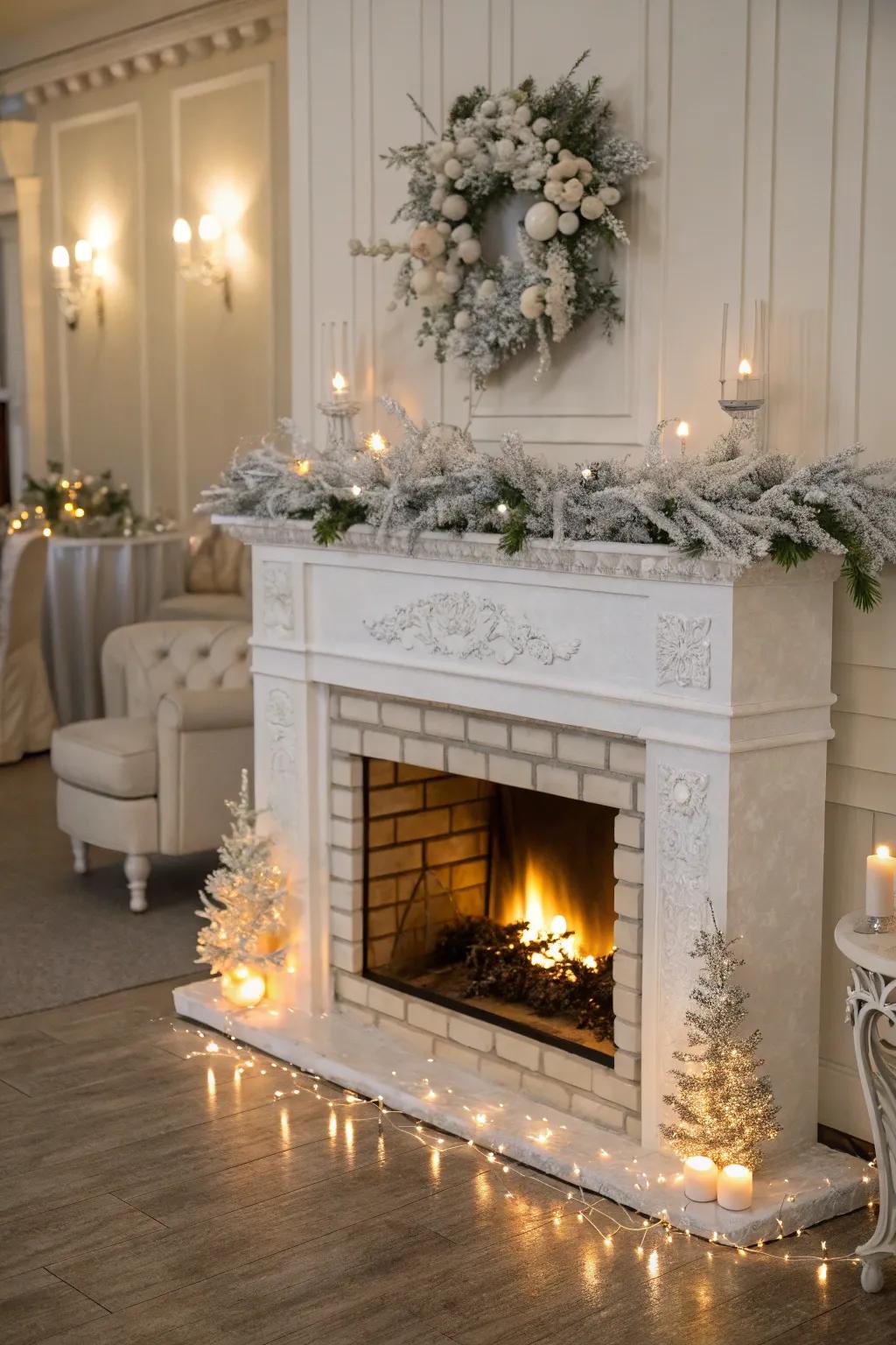 A fireplace that radiates elegance and coziness.