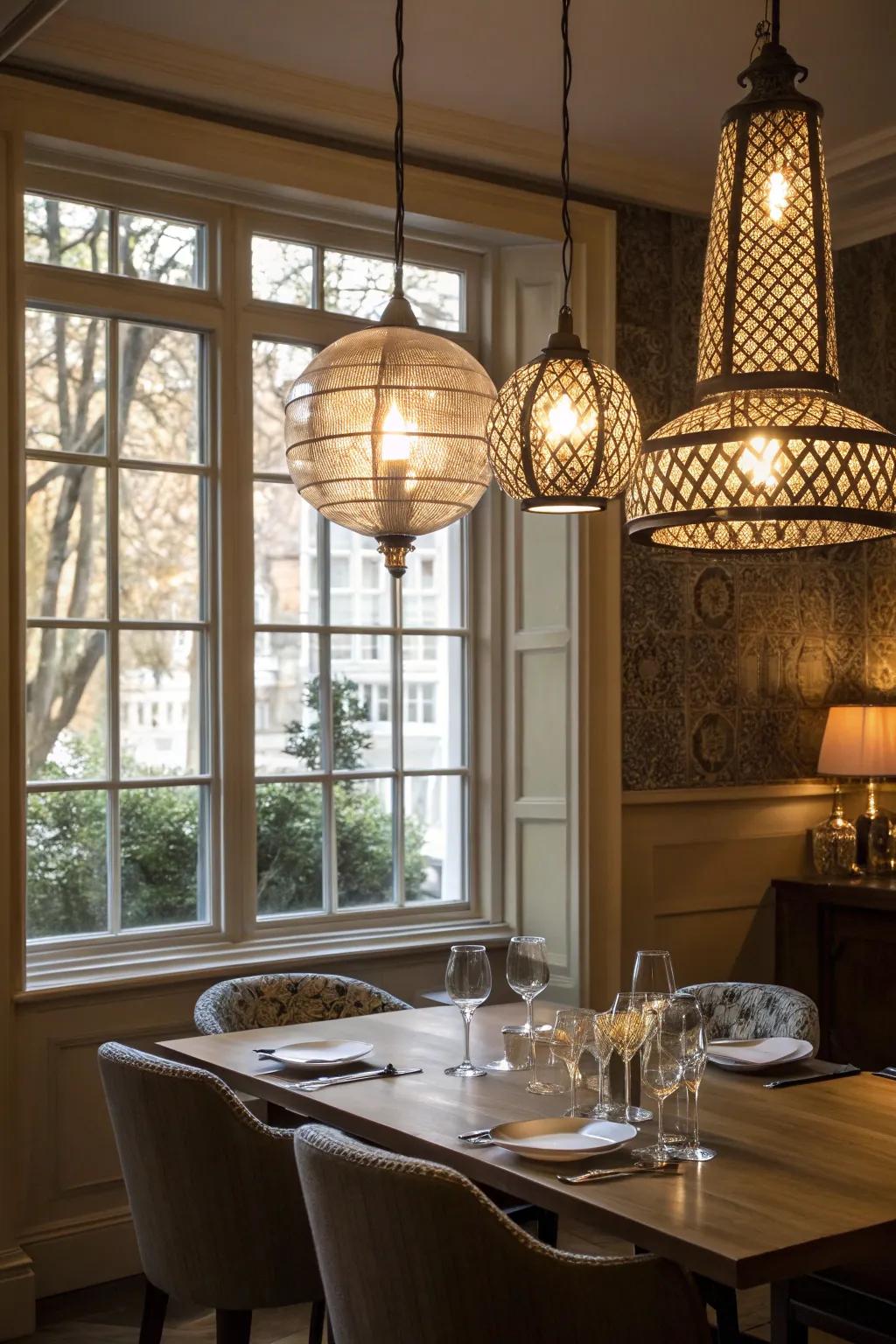 Elevate your window design with unique lighting installations.