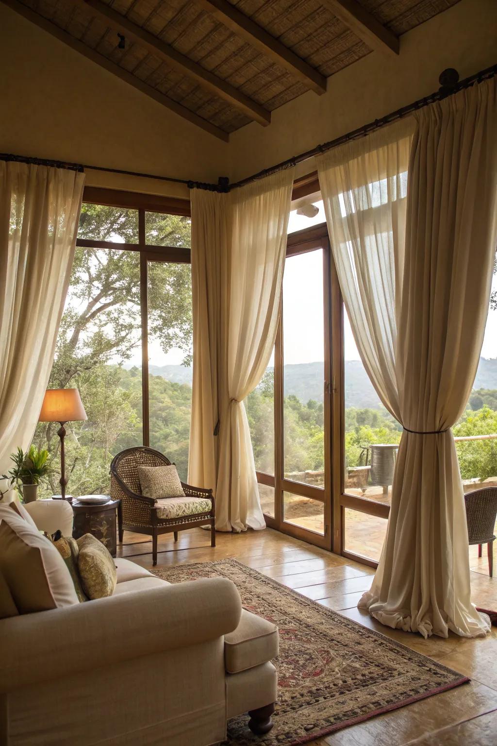 Neutral hues preserve a calm and balanced ambiance.