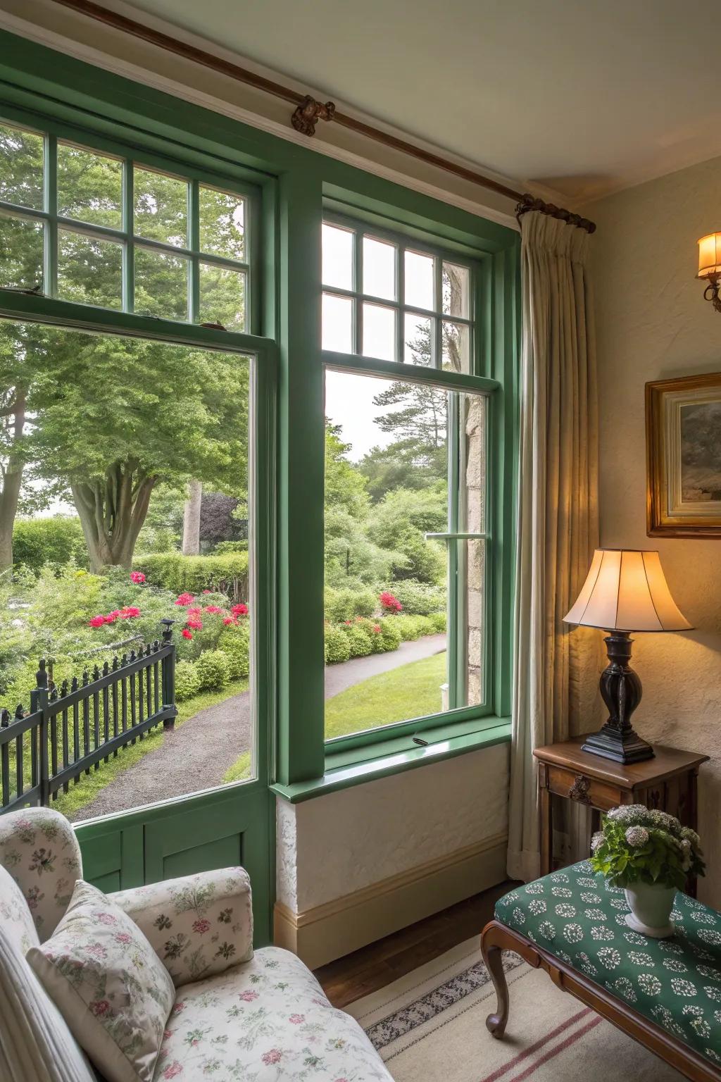 Organic verdant frames bring the outdoors inside.