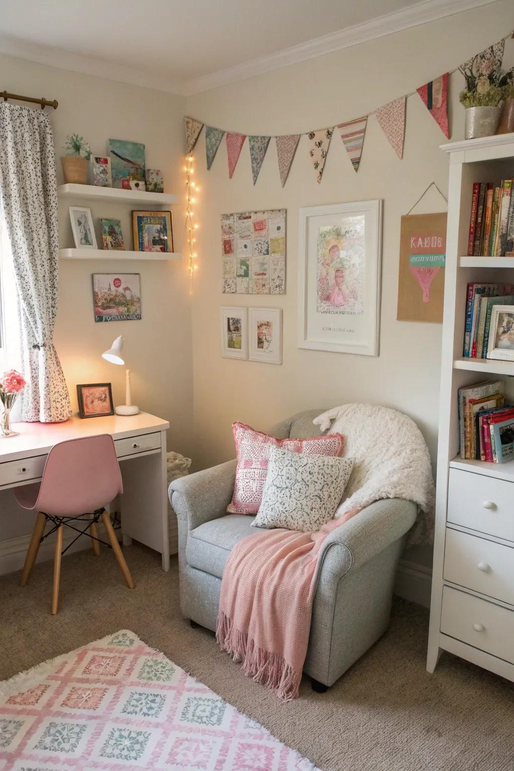 A study nook encourages focus and creativity.