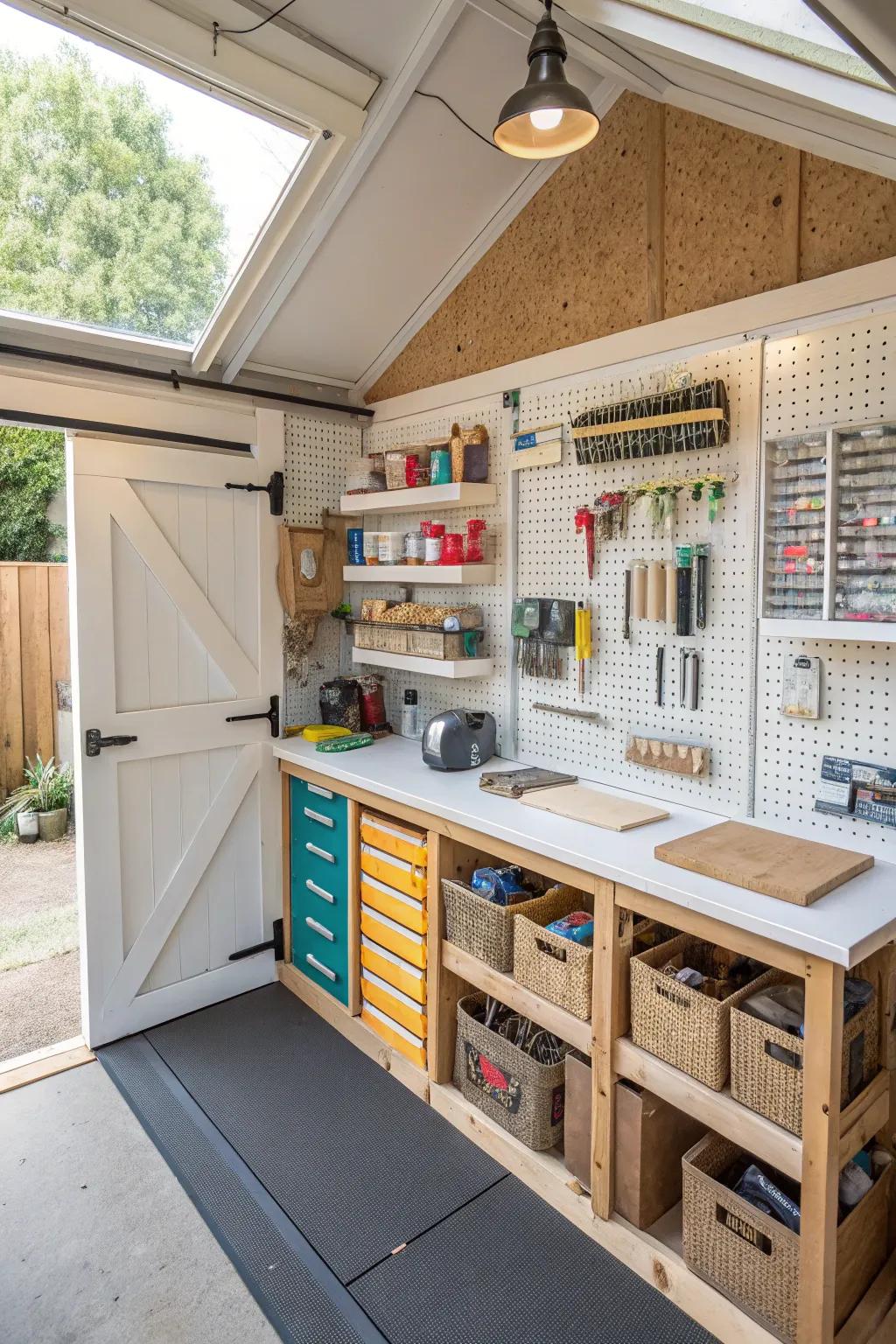 Transform your shed to a perfect DIY workshop.