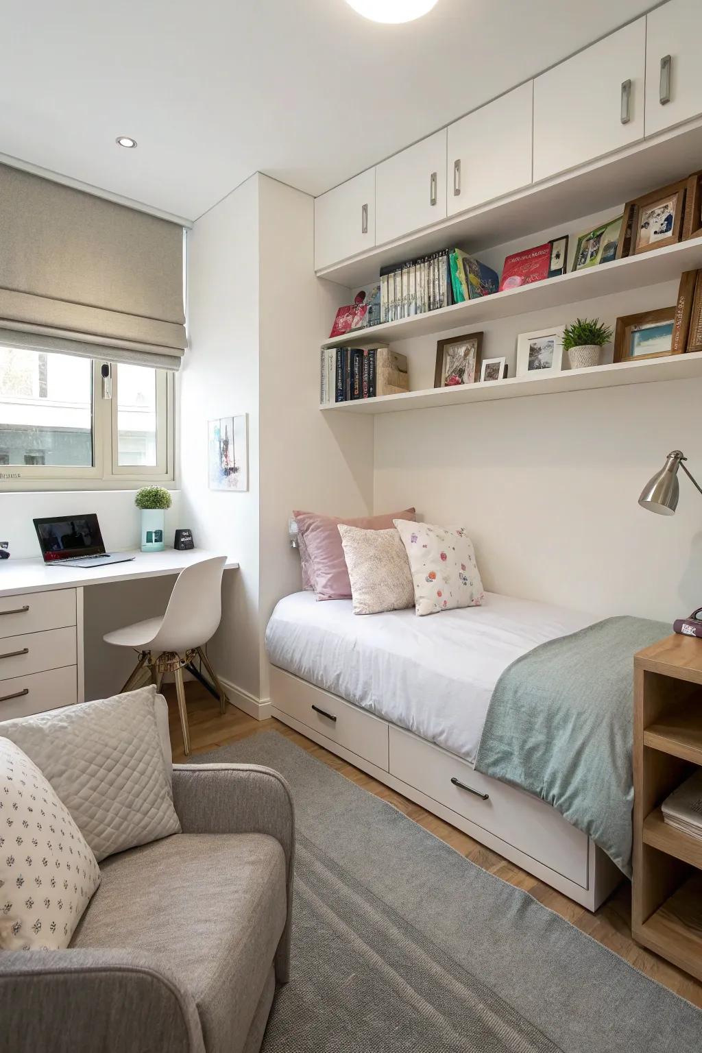 An optimized arrangement enhances the room's use