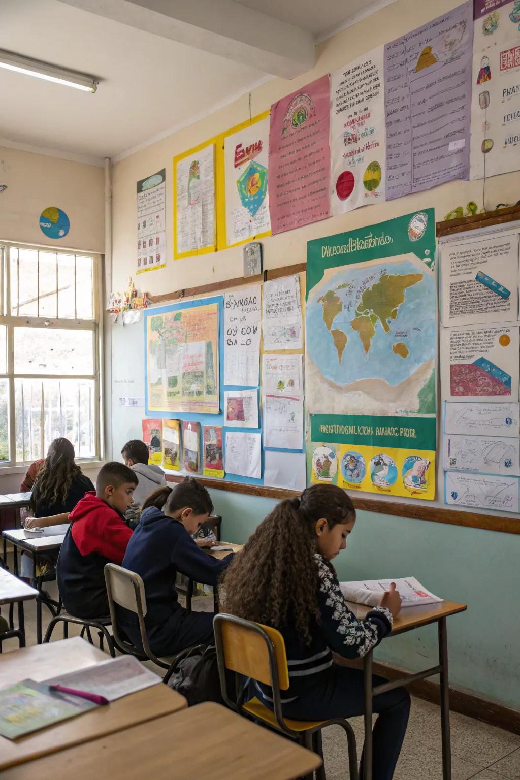 Educational posters enhancing understanding in the classroom