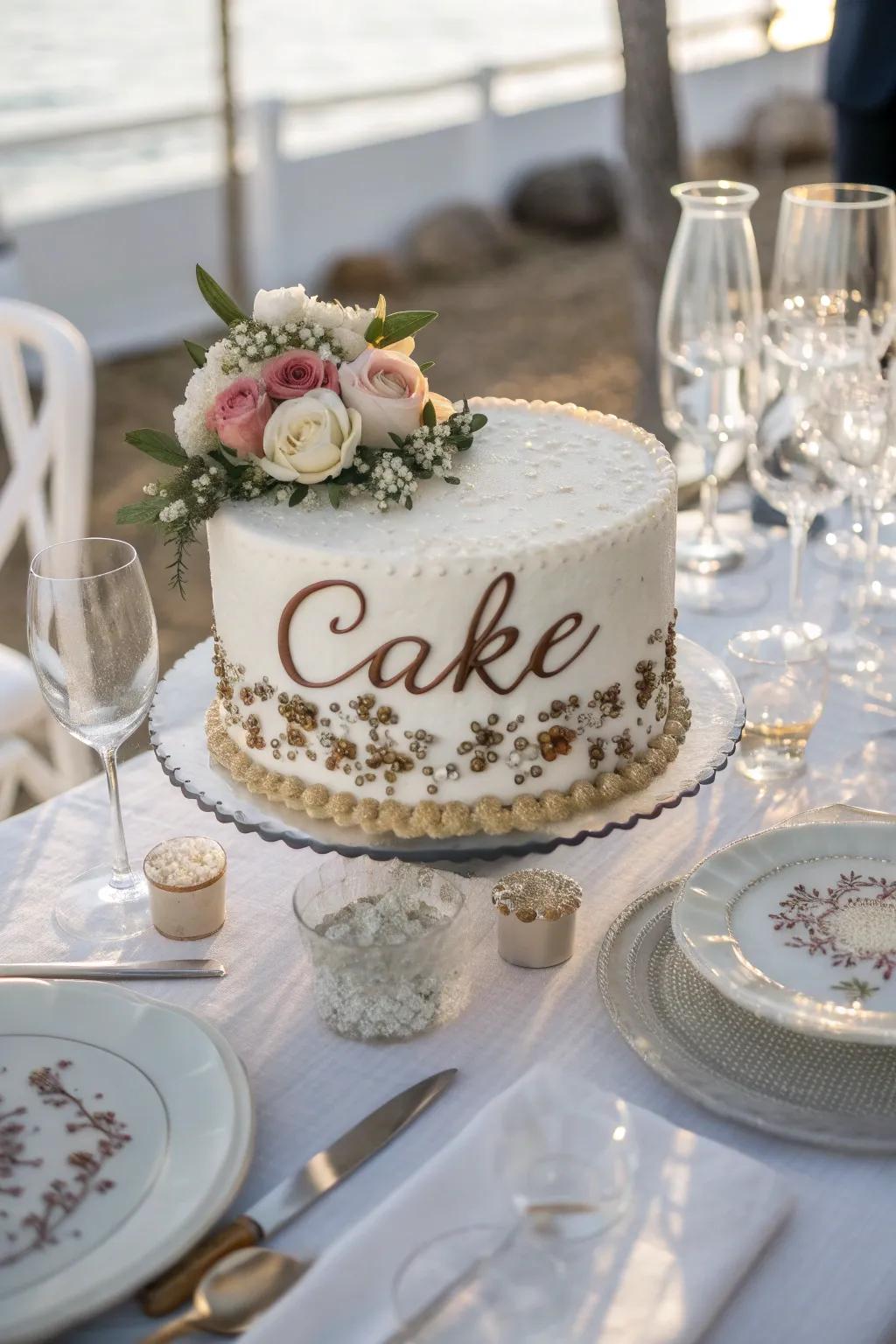 Personalized inscriptions make the cake exceptionally unique.