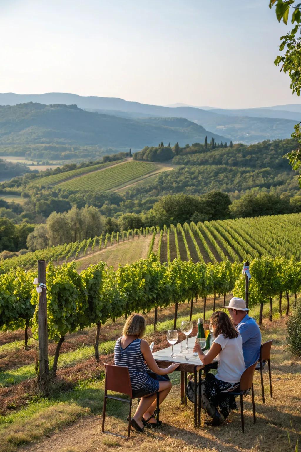 Enjoy a leisurely afternoon at a scenic winery.