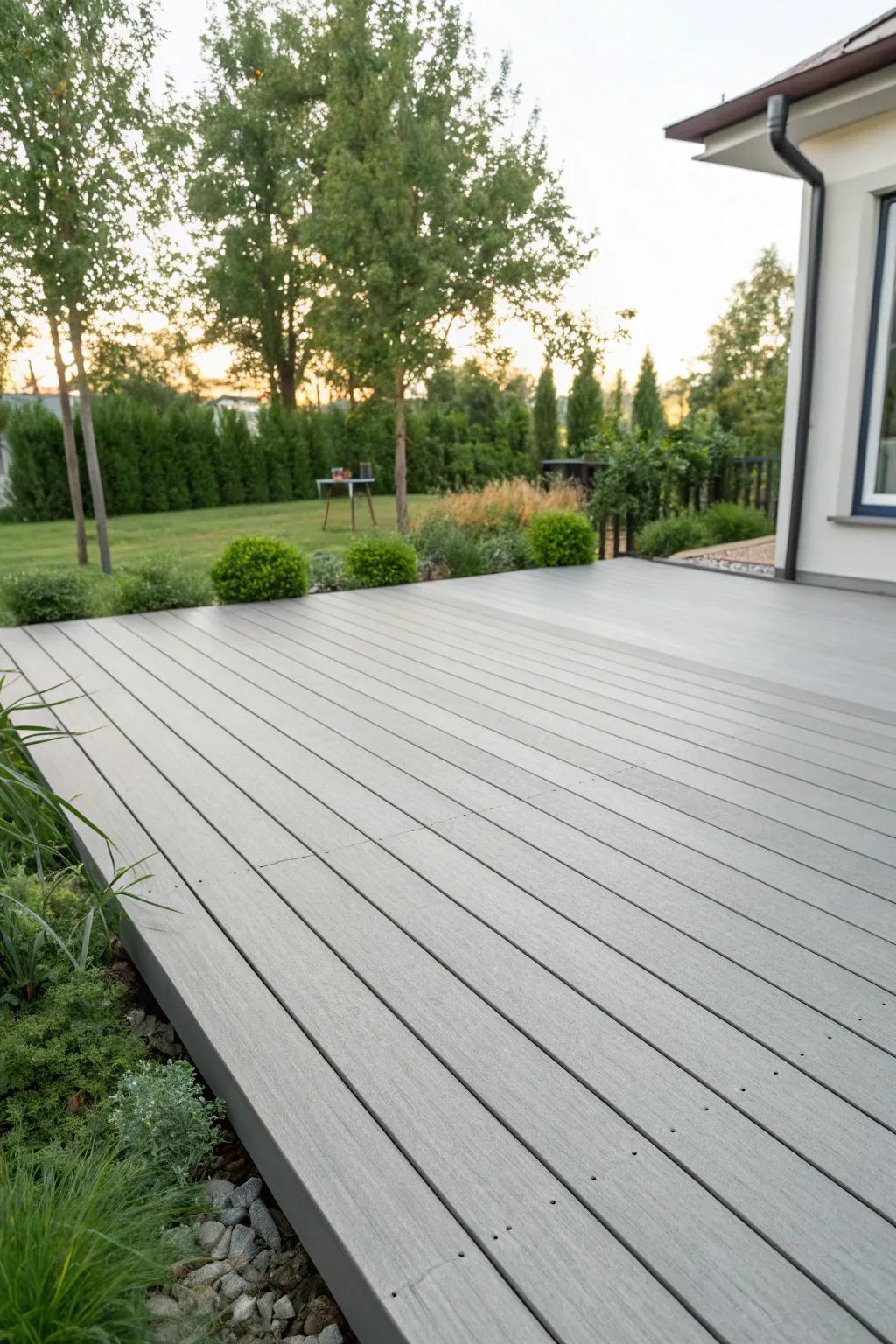 An eco-conscious deck that's both sustainable and durable.