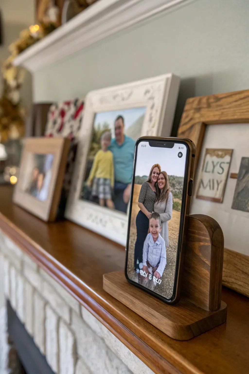 Create a warm ambiance with personal photos on your home screen.