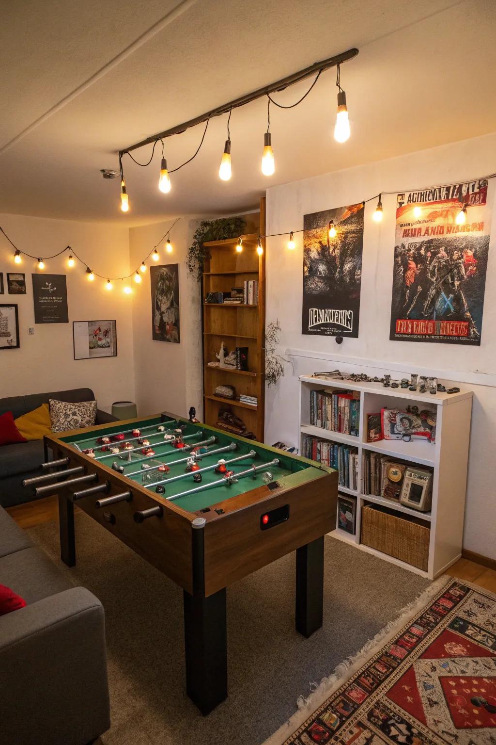 Game tables introduce an energetic element to any apartment game room.