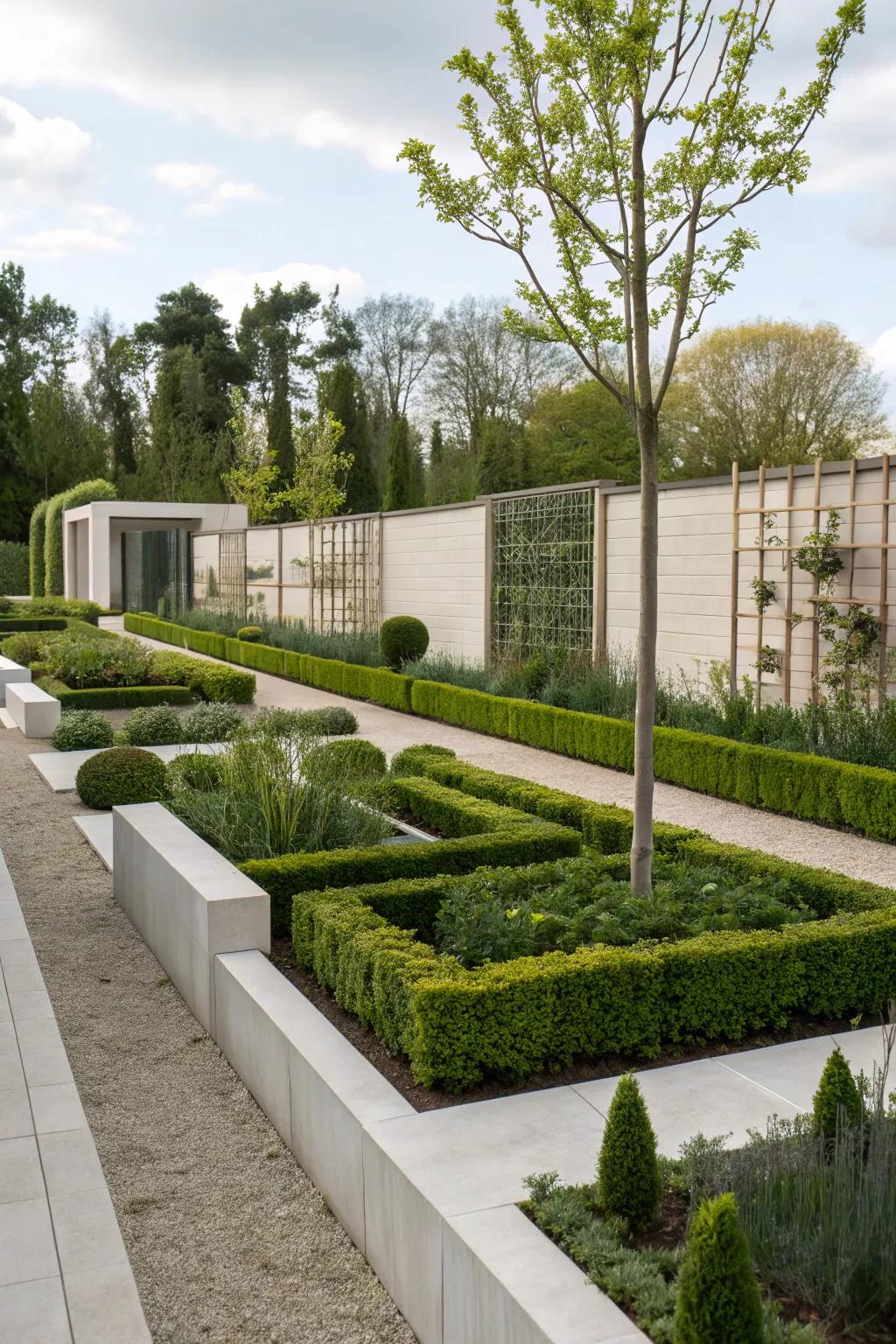 Contemporary details in a desert landscape layout.