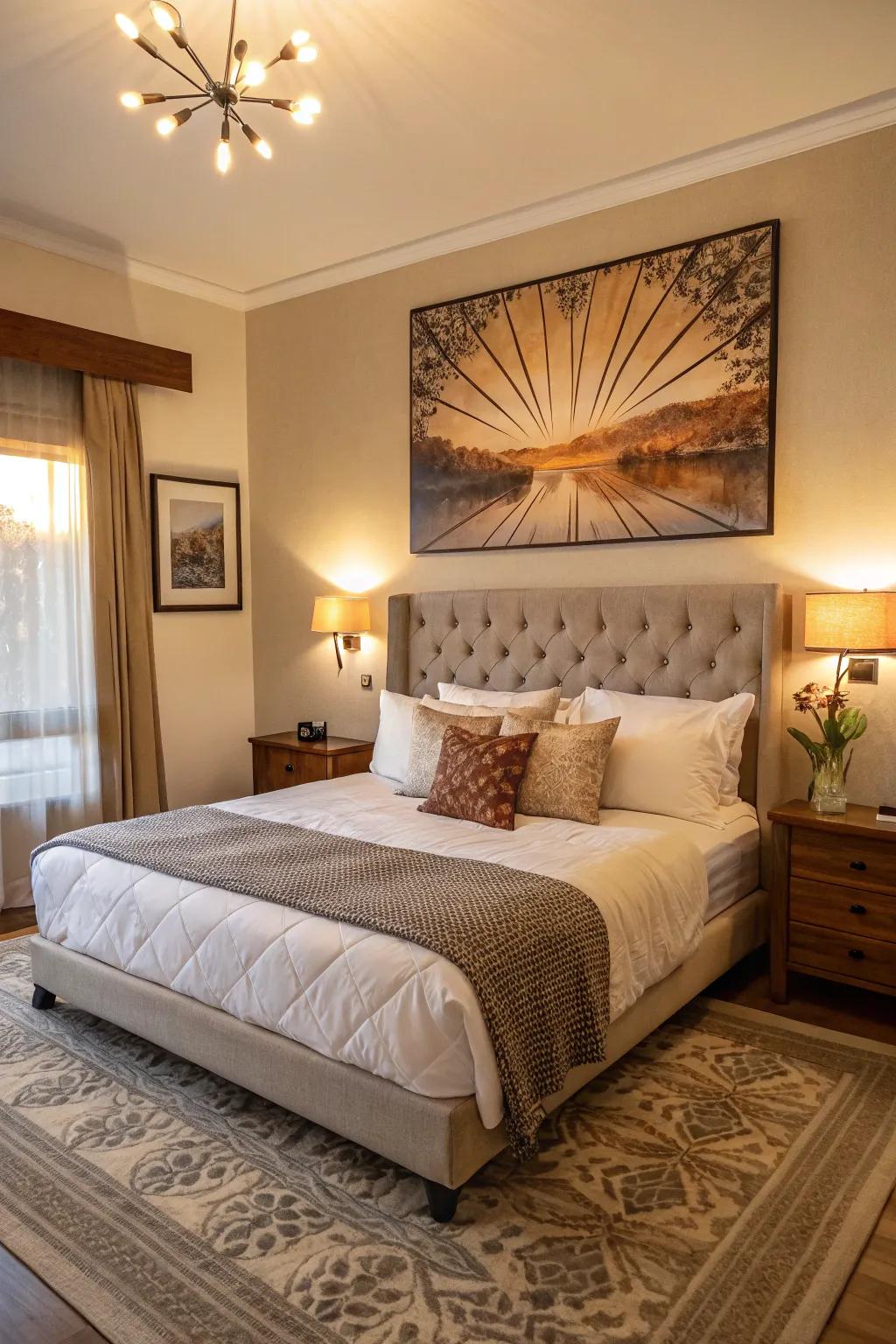 Allow a focal decoration to define your space's essence.