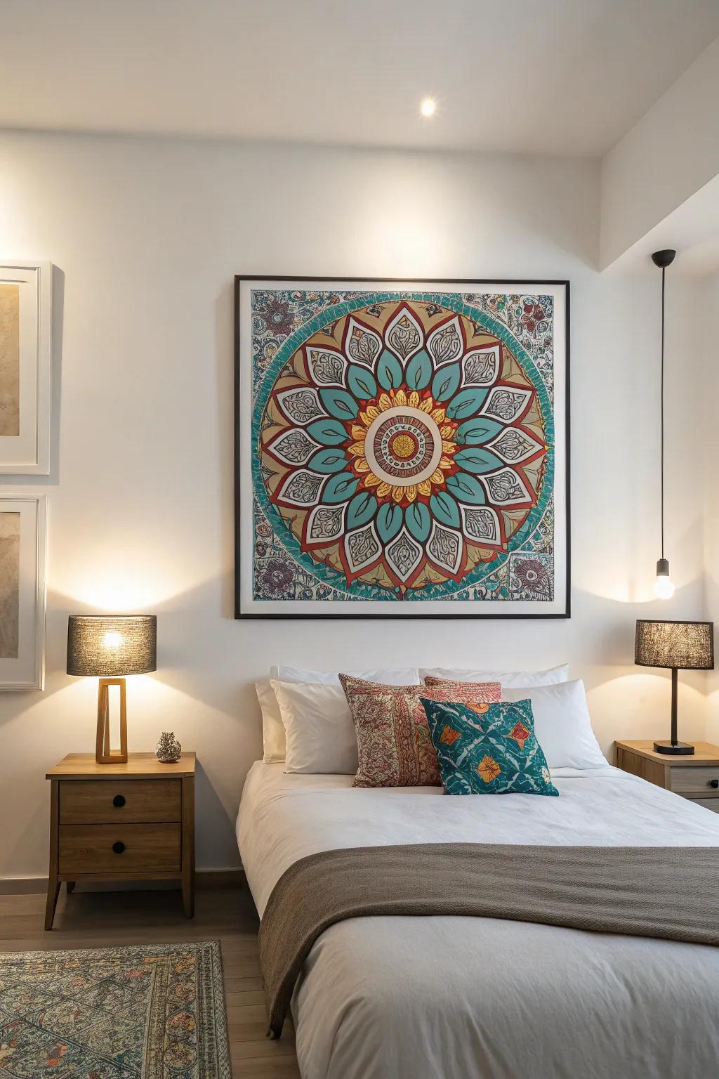 A display displaying conceptual evenness for peaceful settings.